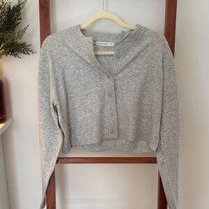 Light grey cropped cardigan